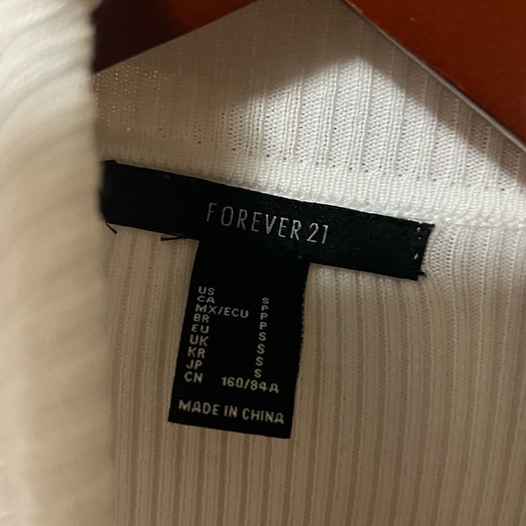 Forever 21 Cream Ribbed Long Sleeve Top - Picture 3 of 3